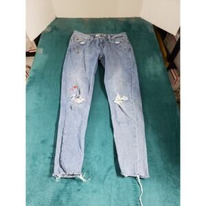 Levis 535 Jeans Size 27 Womens Blue Stretch Pants Denim Mid Rise Skinny